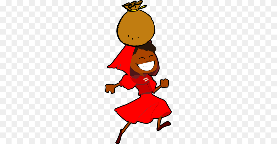 Little Red Riding Hood In Africa, Baby, Person, Cartoon, Face Free Transparent Png