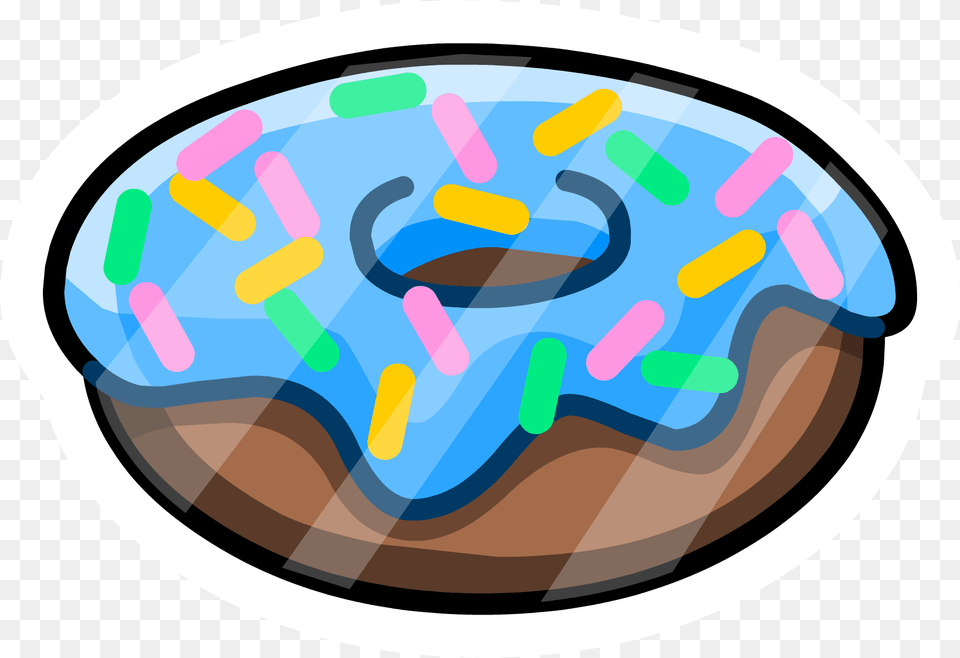 Little Rodentia Pin Icon Blue Donut Cartoon, Food, Sweets Free Png