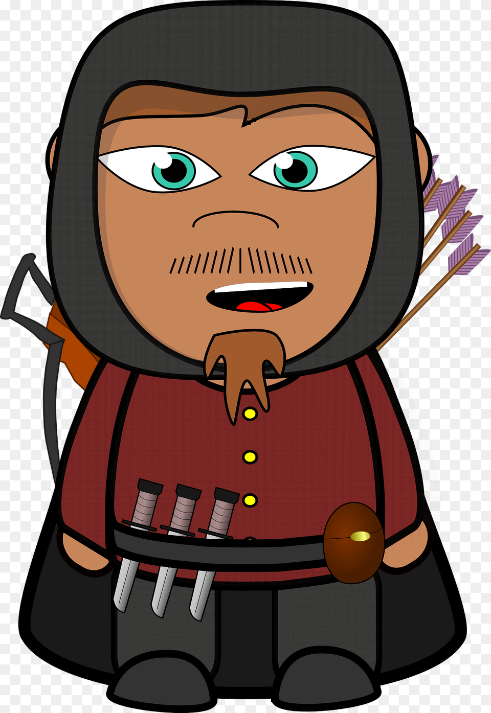 Little Rogue Archer Male Clipart, Bag, Baby, Person, Face Free Png