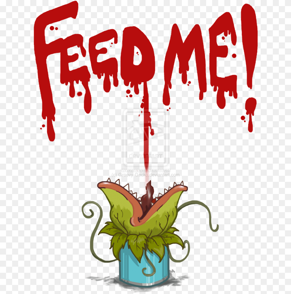 Little Shop Of Horrors Feed Me Seymour Sign, Advertisement, Poster, Plant, Birthday Cake Png