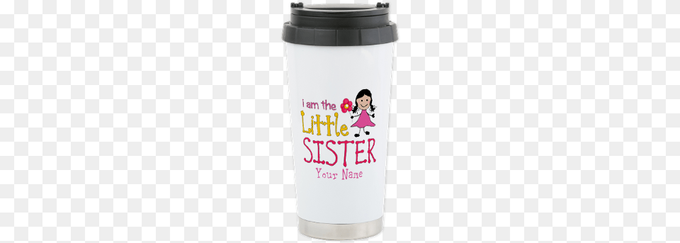 Little Sister Stick Figure Girl Stainless Steel Tr Cafepress Travel Mugs, Bottle, Shaker, Baby, Person Free Png Download