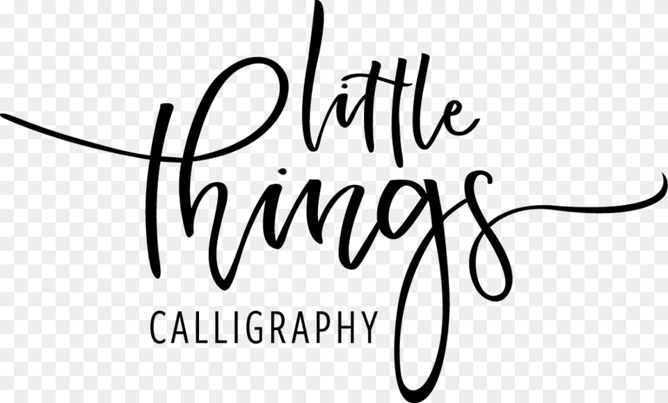 Little Things Calligraphy, Gray Png Image