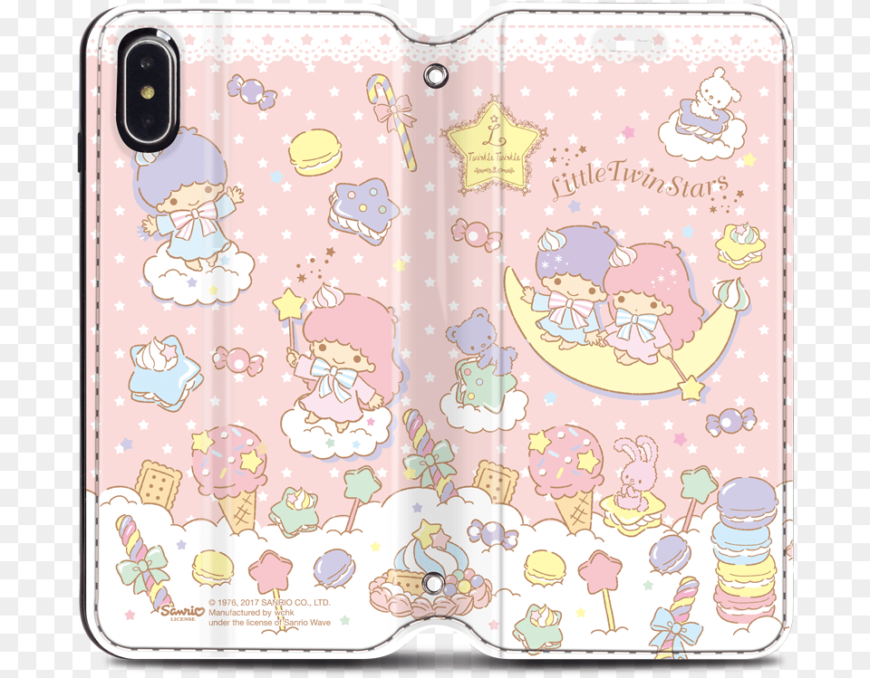 Little Twin Stars Leather Flip Case Mobile Phone Case, Baby, Person, Face, Head Free Png Download