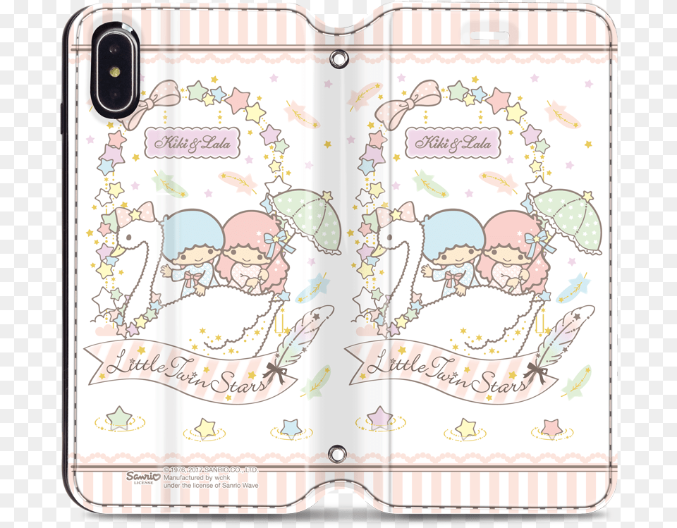 Little Twin Stars Leather Flip Case Mobile Phone Case, Baby, Person, Page, Text Free Transparent Png