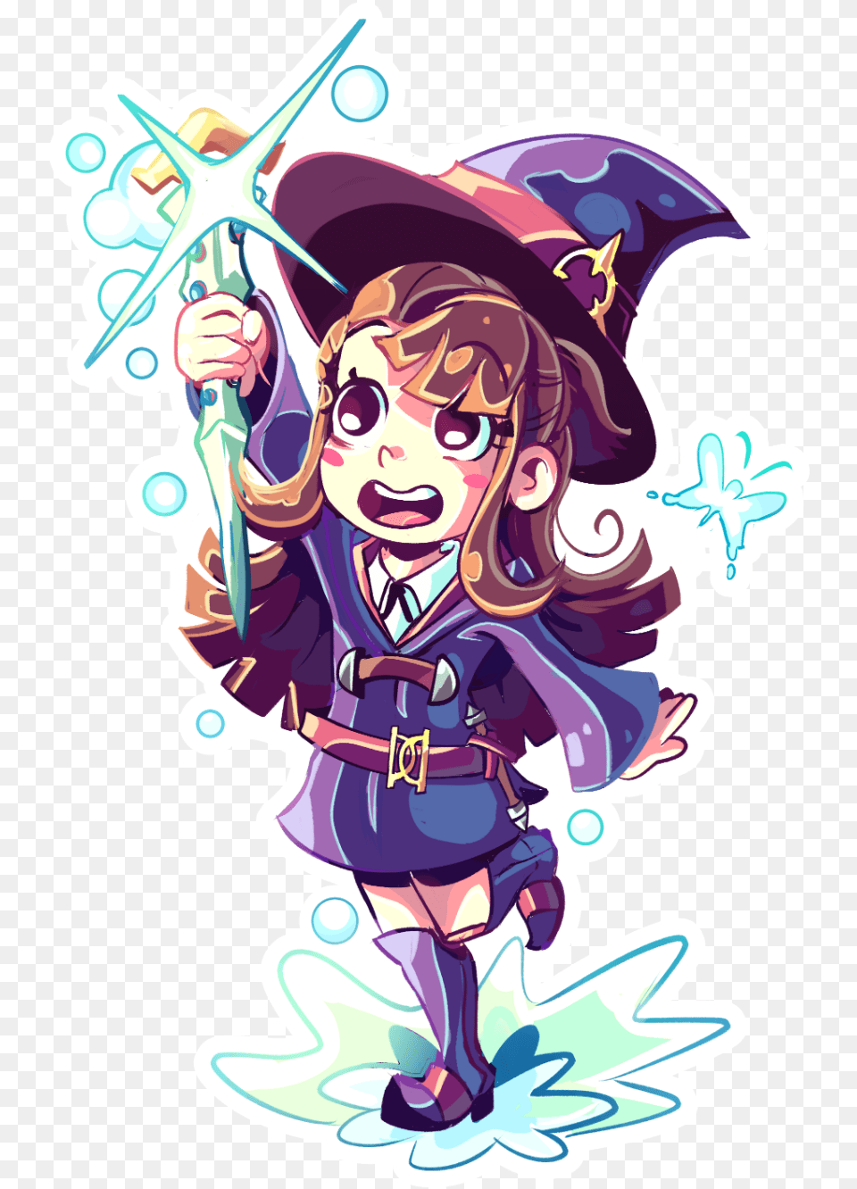 Little Witch Academia Akko Art, Book, Comics, Publication, Baby Free Png