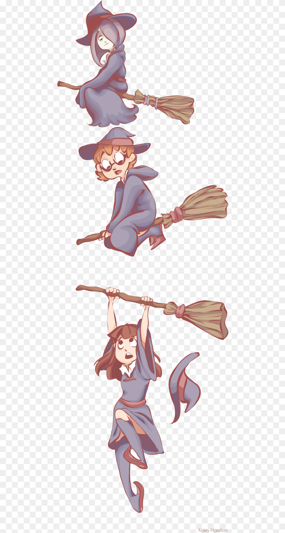 Little Witch Academia Riding Broom, Book, Comics, Person, Publication Free Transparent Png