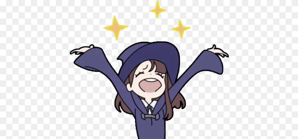 Little Witch Academia Sticker Pack Stickers Cloud Akko Stickers, Baby, Person, Face, Head Free Transparent Png