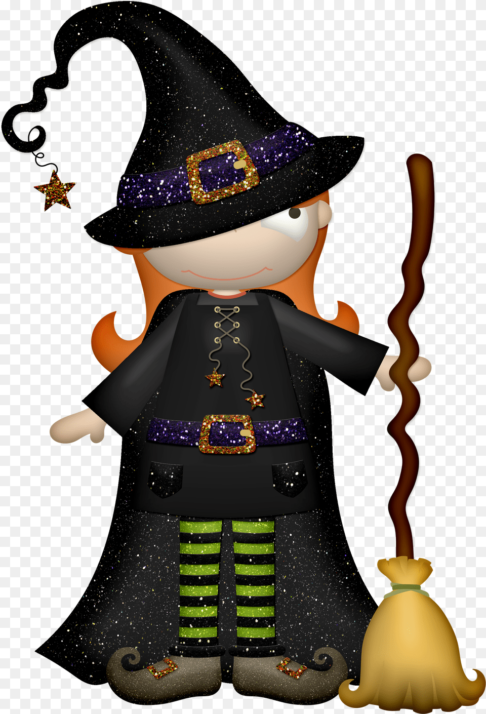 Little Witch Glitter Witch Clip Art, Baby, Person, Accessories, Clothing Png