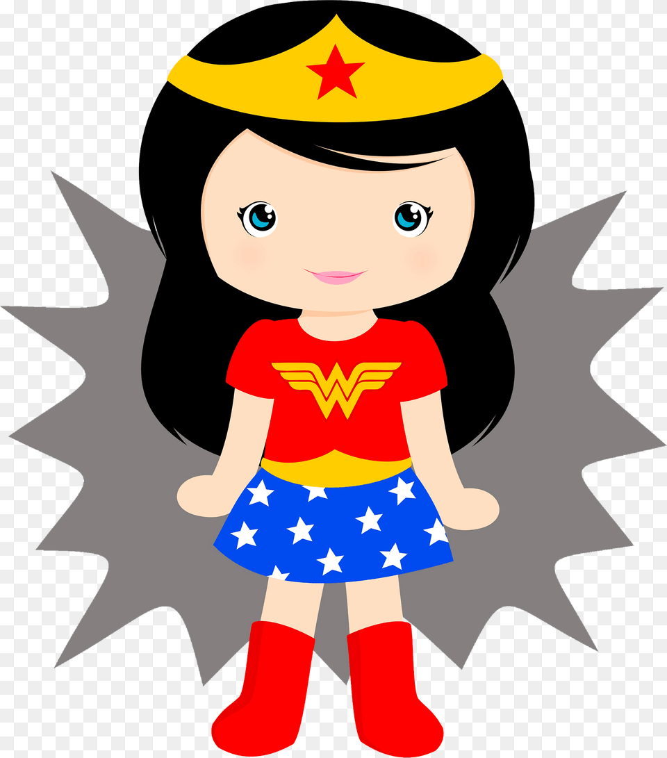 Little Wonder Woman Clipart, Baby, Person, Face, Head Free Transparent Png