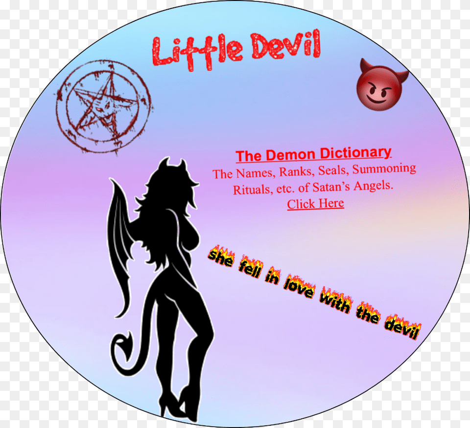 Littledevil Edit Freetoedit Devil Devilgirl Sexy Devil Girl Silhouette, Person, Disk, Dvd Free Transparent Png