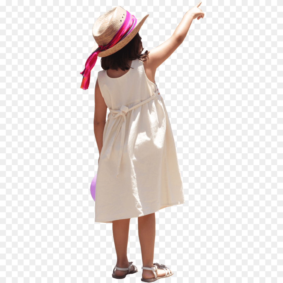 Littlegirl Girl Pointing Freetoedit Little Girl Pointing, Sun Hat, Clothing, Hat, Person Png