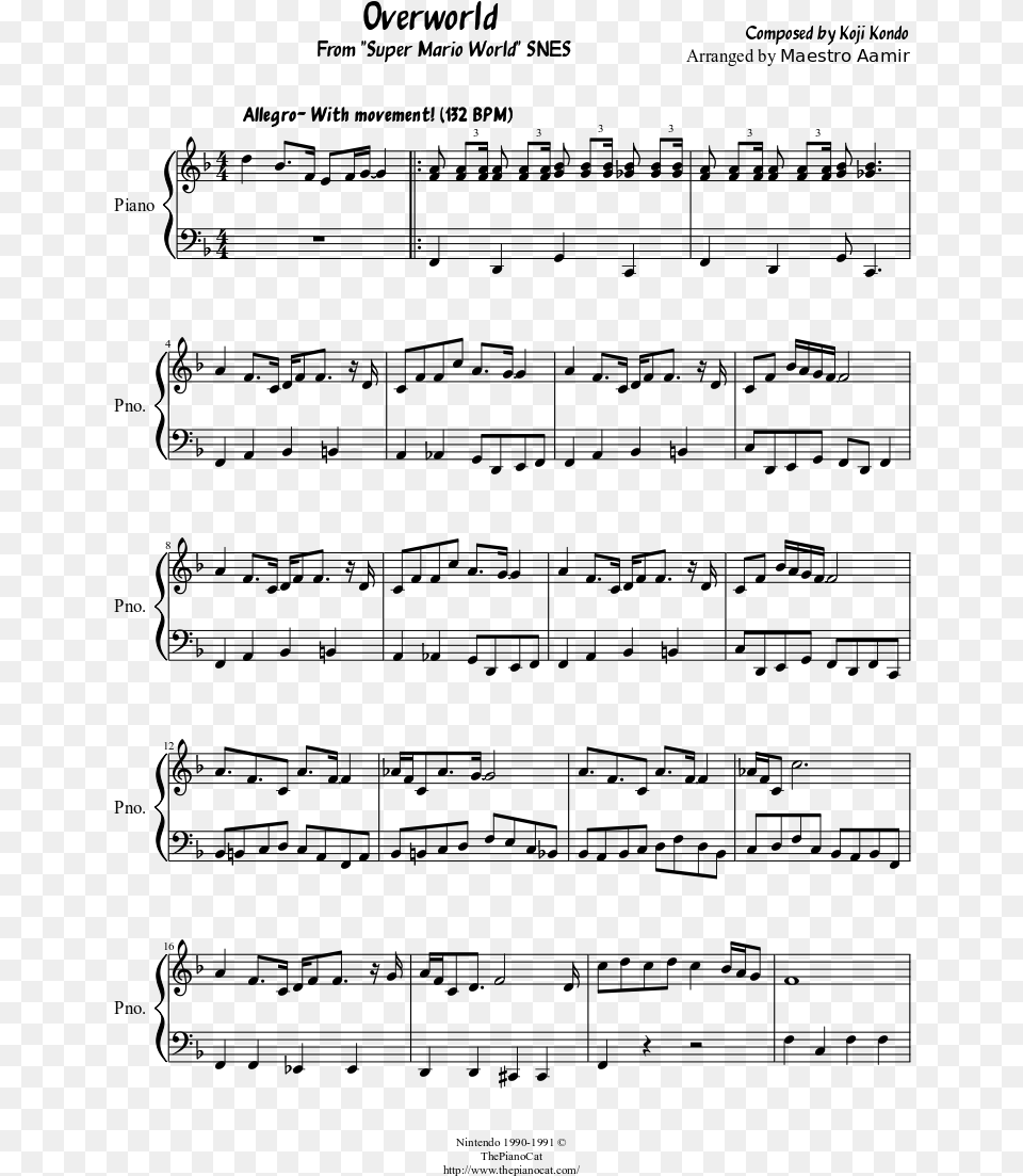 Littleroot Town Piano Sheet Music, Gray Free Png