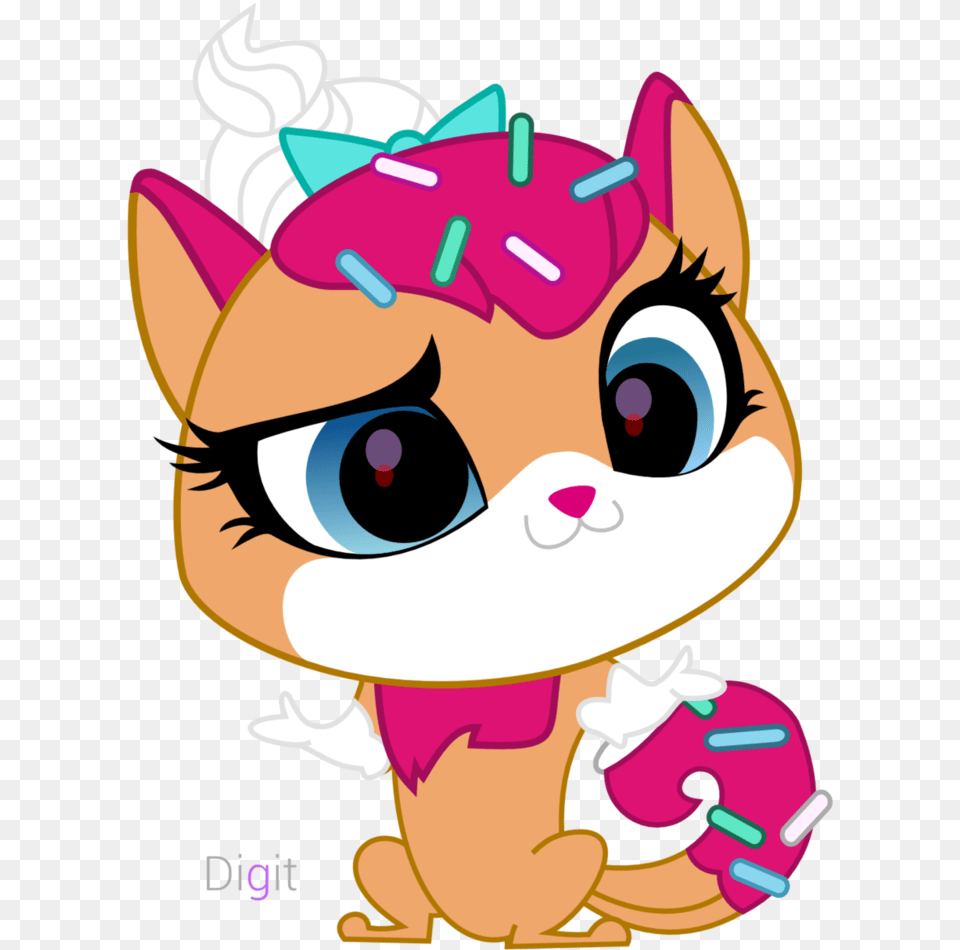 Littlest Pet Shop Sugar Sprinkles By Digitgryphon D7nm57l Littlest Pet Shop Cartoon Cat, Cream, Dessert, Food, Ice Cream Free Png
