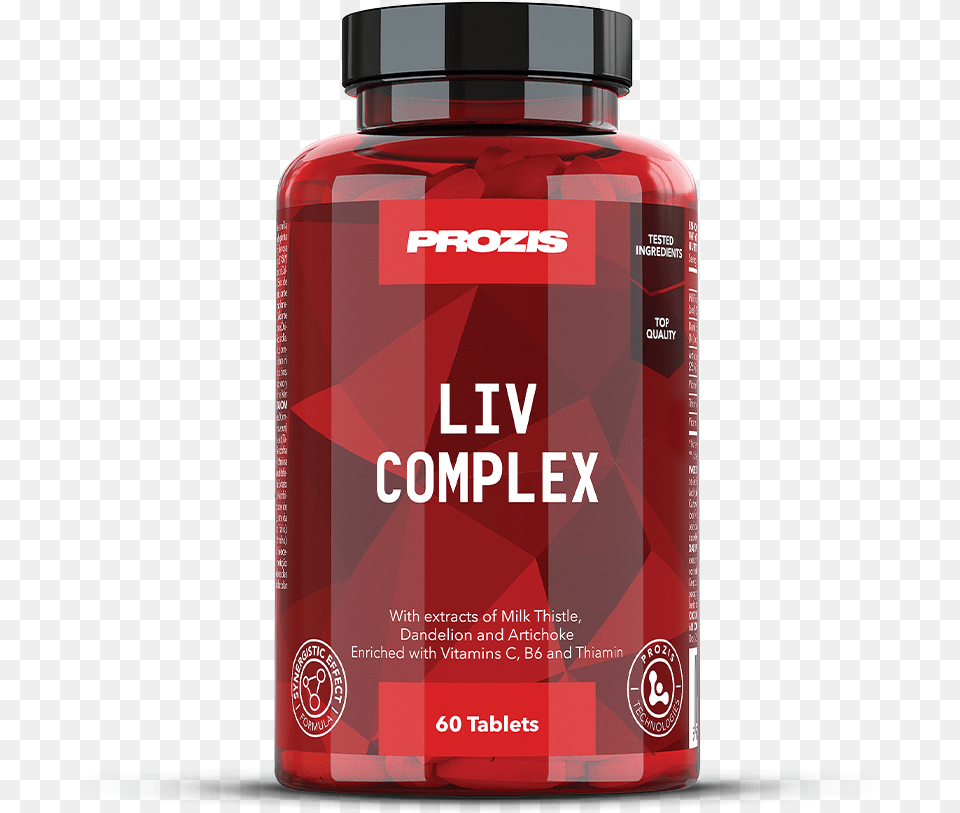 Liv Complex 60 Tabs Vitamin, Bottle, Herbal, Herbs, Plant Free Png