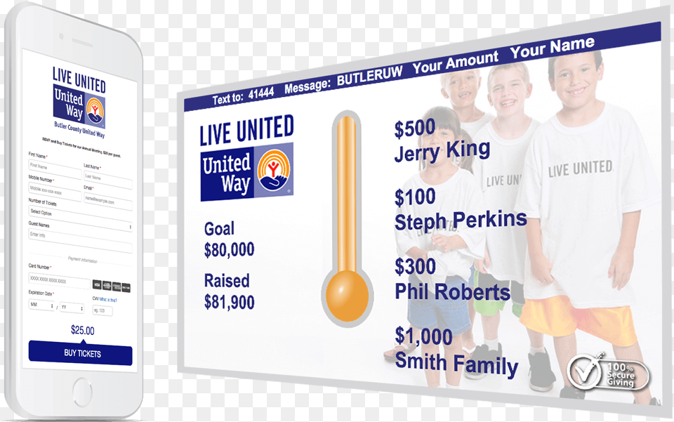 Live And Digital Fundraising Events United Way, Cutlery, Male, Boy, Child Png Image