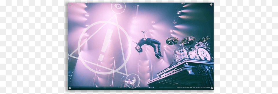 Live Backflip 339x539 Flag Poster Panic At The Disco, Concert, Crowd, Lighting, Person Free Png