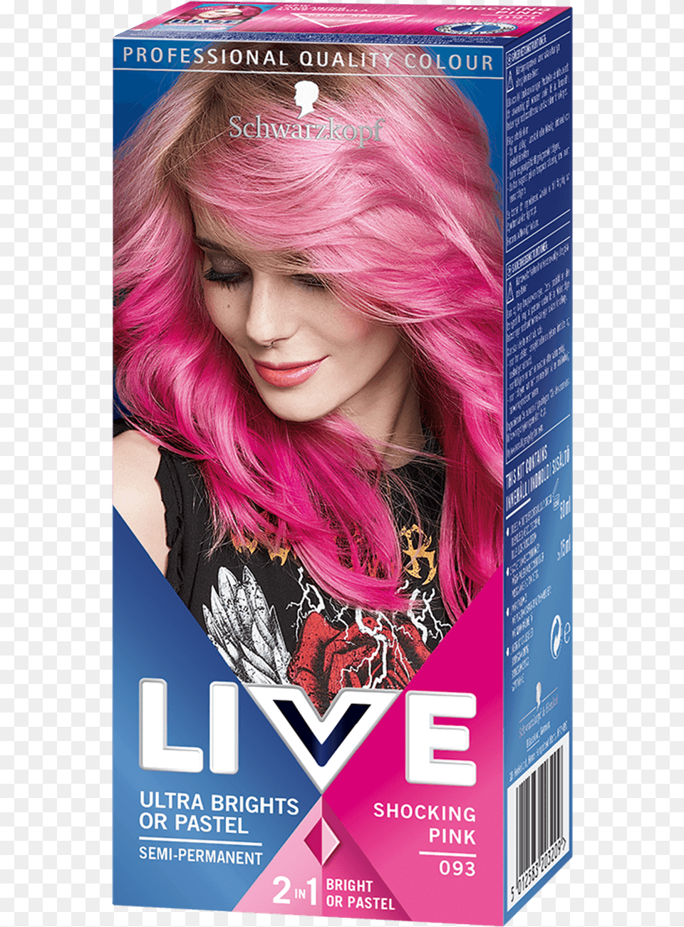 Live Color Uk Ultra Brights Pastel Shocking Pink Shocking Pink Hair Dye, Adult, Person, Woman, Female Free Transparent Png