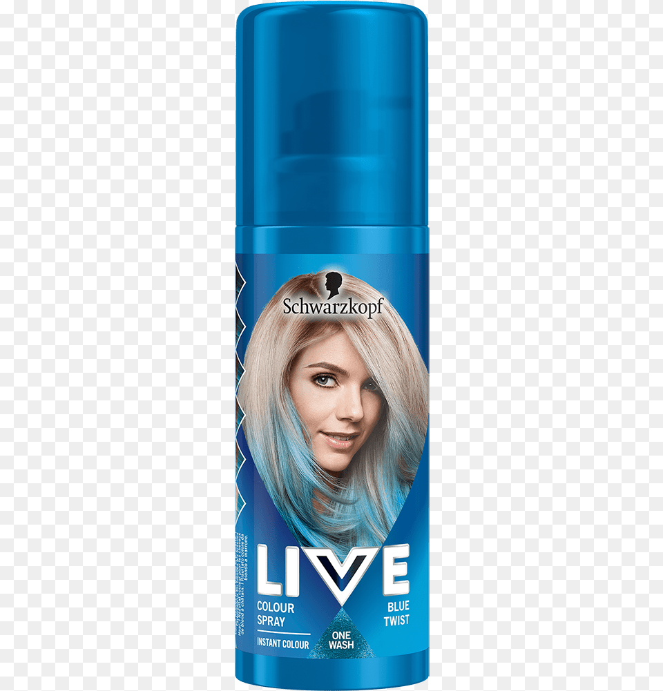 Live Colour Hair Dye From Schwarzkopf Schwarzkopf Live Colour Spray, Adult, Cosmetics, Female, Person Free Transparent Png