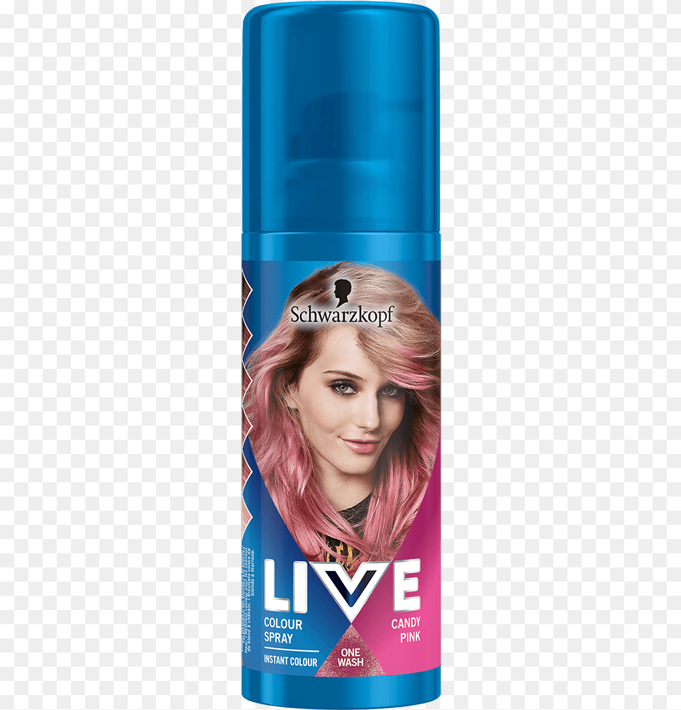 Live Colour Hair Dye From Schwarzkopf Spray On Pink Hair Dye, Adult, Female, Person, Woman Free Png Download