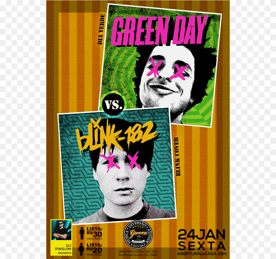 Live Festa Versus Green Day Uno Cd, Advertisement, Poster, Adult, Person Free Transparent Png