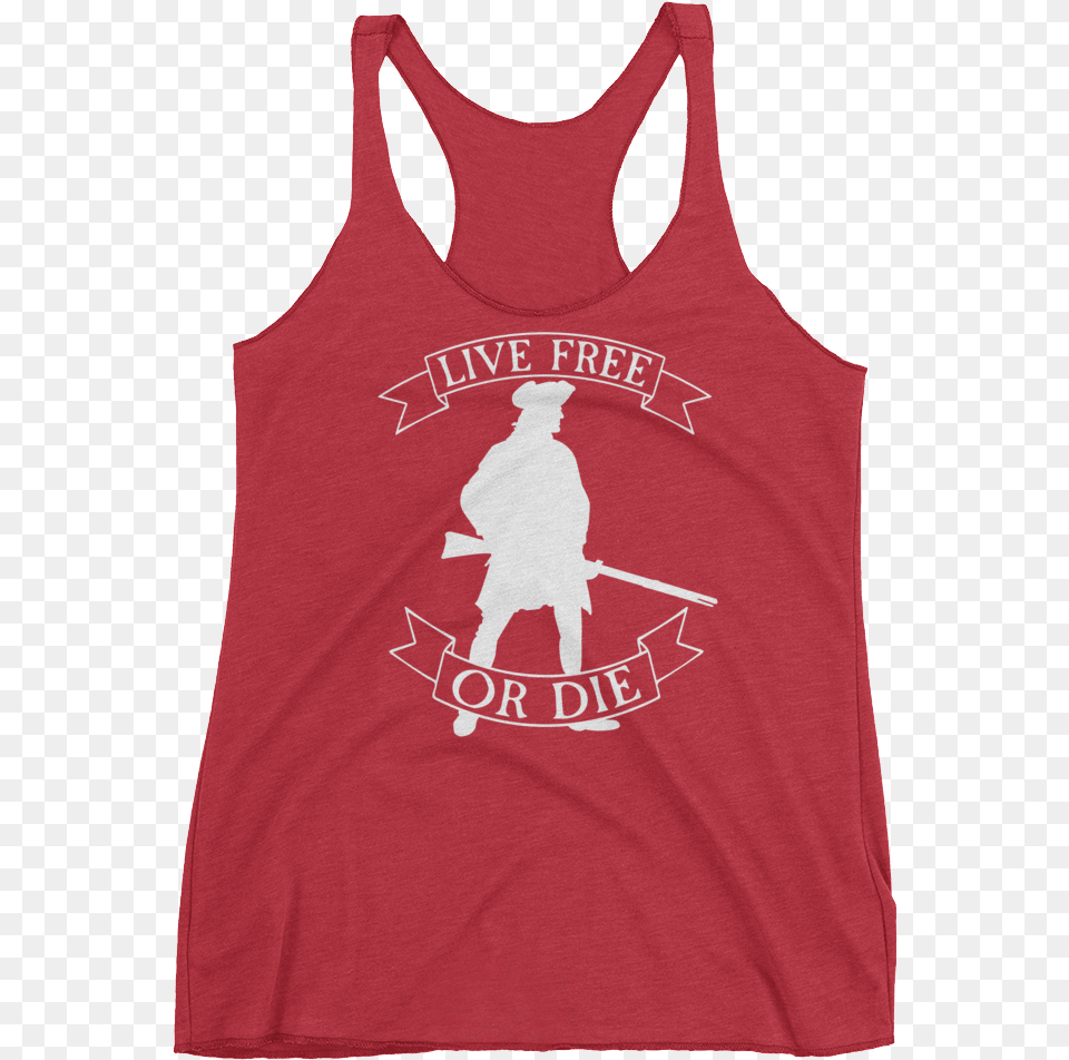 Live Free Or Die Minuteman White Mockup Flat Front Sleeveless Shirt, Clothing, Tank Top, Baby, Person Png Image