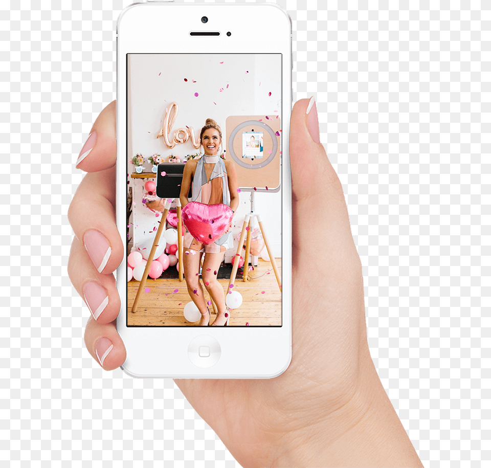 Live Instagram Feed Snap Tag Stream Socially Hand Holding Phone, Electronics, Mobile Phone, Child, Female Free Transparent Png