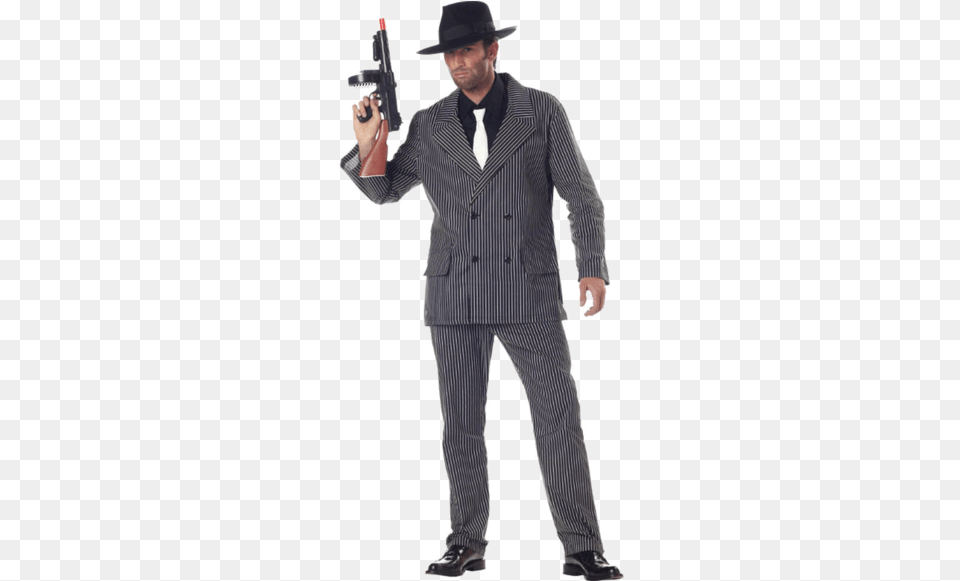 Live It Up Gatsby Style In This Great Gangster Costume Cool Halloween Costumes For Men, Weapon, Suit, Handgun, Gun Free Png Download