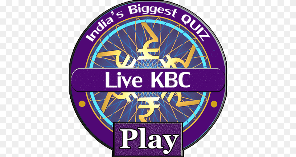 Live Kbc Kaun Banega Crorepati Logo, Machine, Spoke, Purple, Badge Free Png Download