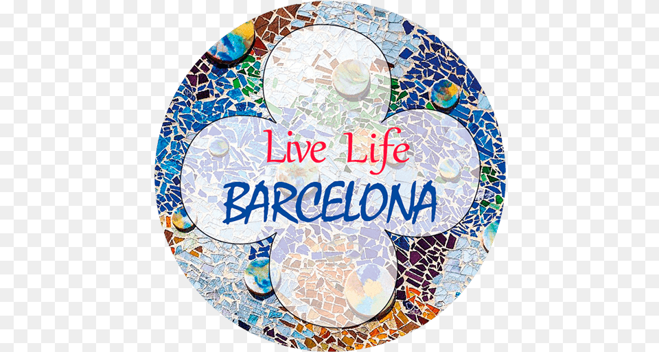 Live Life Barcelona Private Tour Guide Circle, Art, Tile, Mosaic Free Png