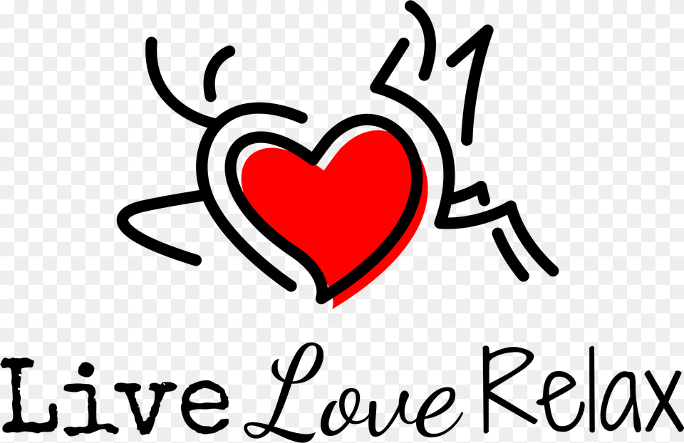 Live Love Relax, Heart, Symbol Free Png Download