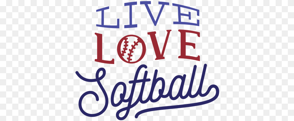 Live Love Softball Ball Stitch Badge Sticker Transparent Calligraphy, Light, Neon, Text Png Image