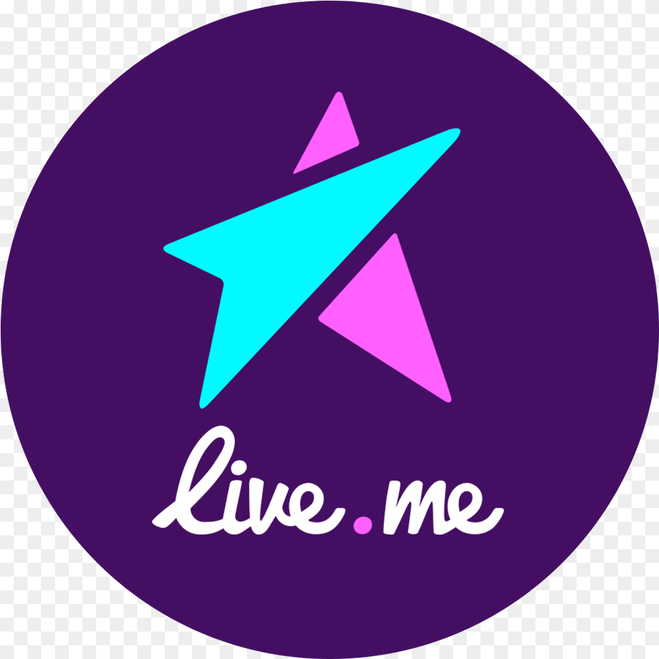 Live Me Views Live Me App Logo, Purple, Star Symbol, Symbol, Triangle Png