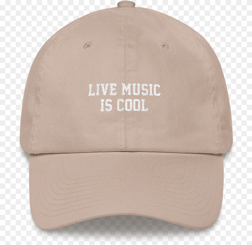 Live Music Is Cool Link In Bio White, Baseball Cap, Cap, Clothing, Hat Free Transparent Png