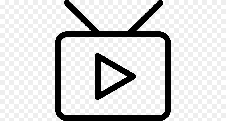 Live Tv Broadcast Broadcasting Icon With And Vector Format, Gray Free Transparent Png