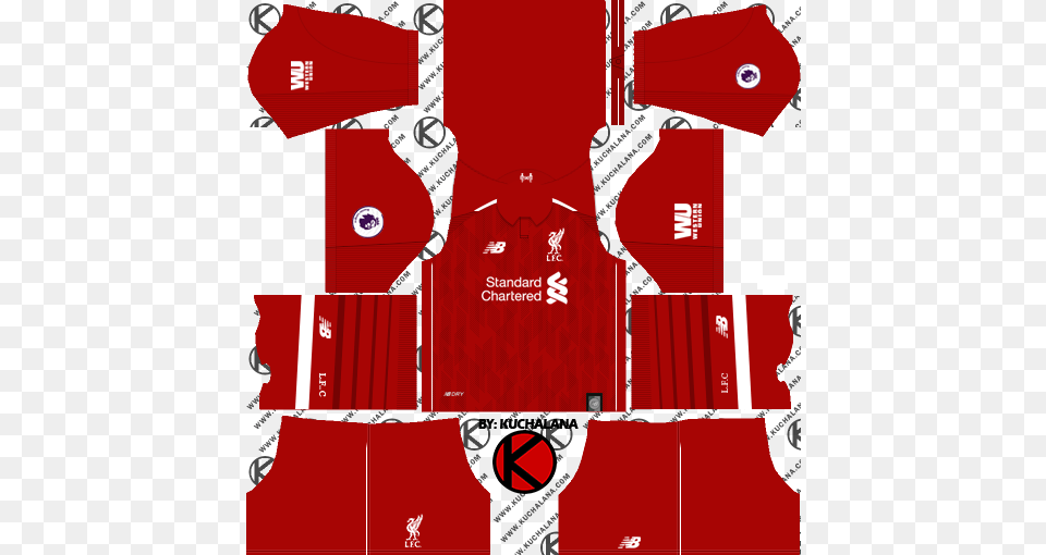 Liverpool Fc Kit Dream League Soccer Kits Psg Clothing, Lifejacket, Shirt, Vest Free Transparent Png