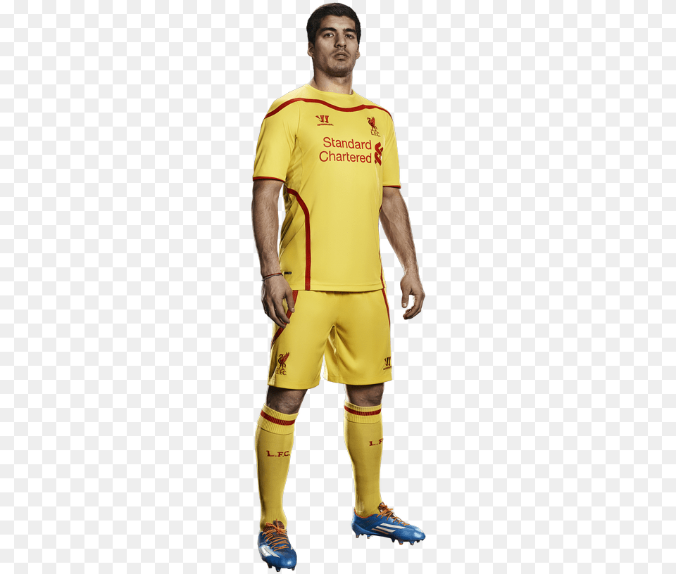 Liverpool Fc On Twitter Luis Suarez Liverpool Away Kit, Shirt, Clothing, Adult, Person Free Png