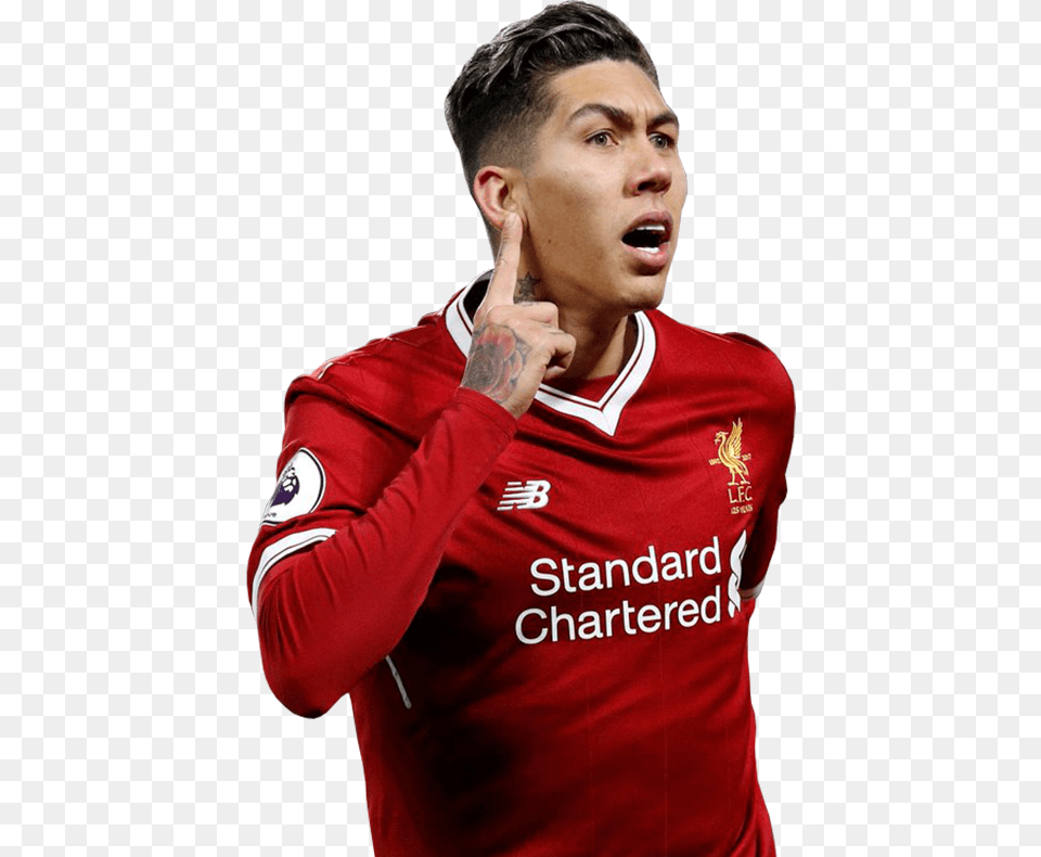 Liverpool Rendering Firmino Roberto Football F Firmino Render, Shirt, Body Part, Clothing, Face Free Transparent Png