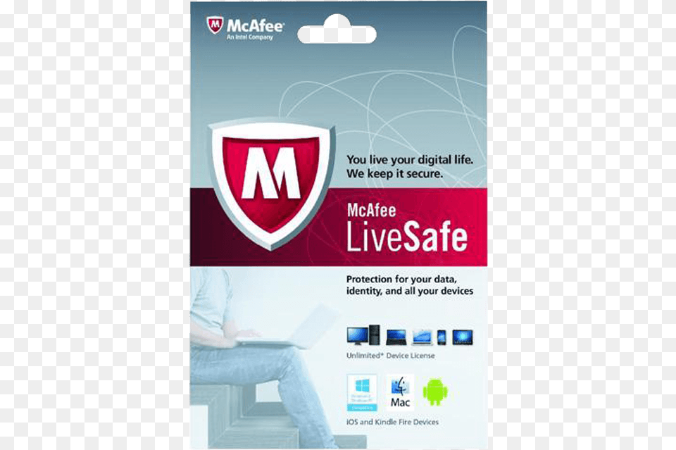 Livesafe Unlimited Device 1 Year Antivirus Mcafee Live Safe, Advertisement, Poster, Adult, Male Free Png Download