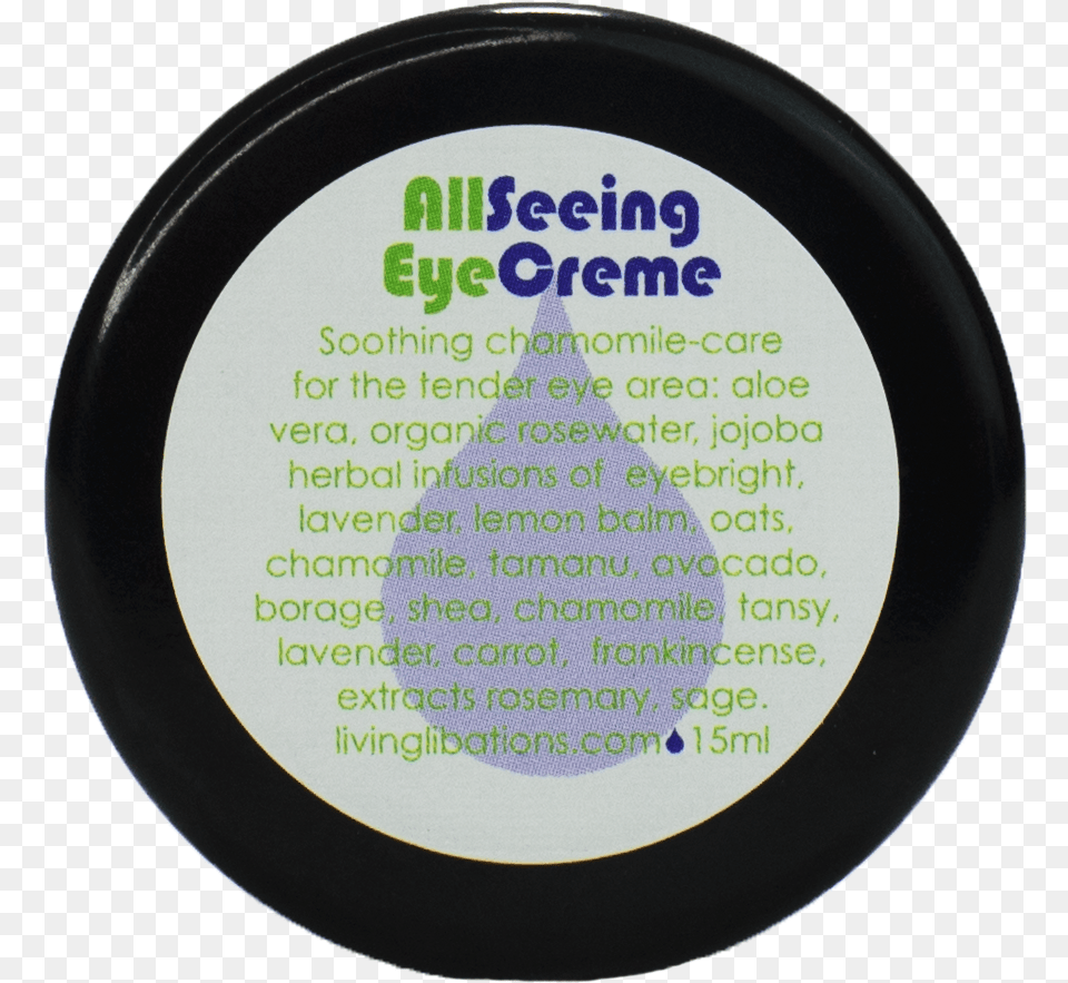 Living Libations All Seeing Eye Creme 15ml Ukclass Circle, Face, Head, Person, Cosmetics Png Image