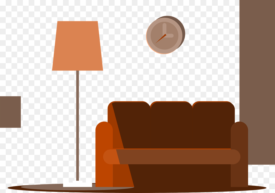 Living Room Furniture Clipart, Lamp, Chair Png Image