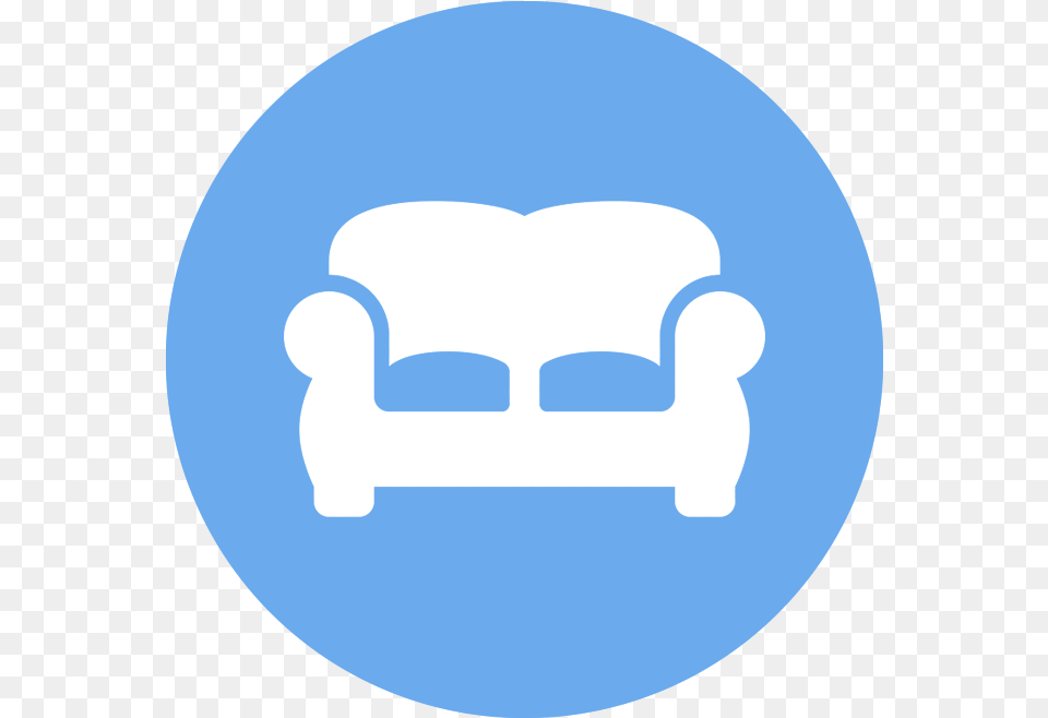 Living Room Icon Linkedin Logo Circle, Cushion, Home Decor, Couch, Furniture Free Transparent Png