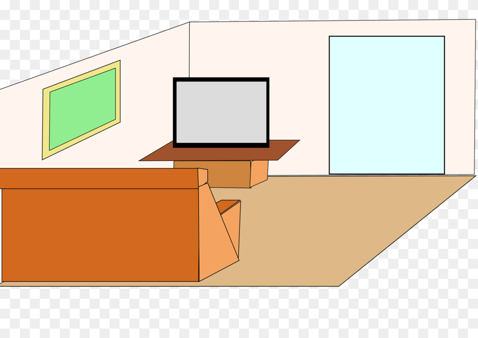 Living Room Table Furniture House, Desk, Computer, Electronics, Indoors Free Png Download