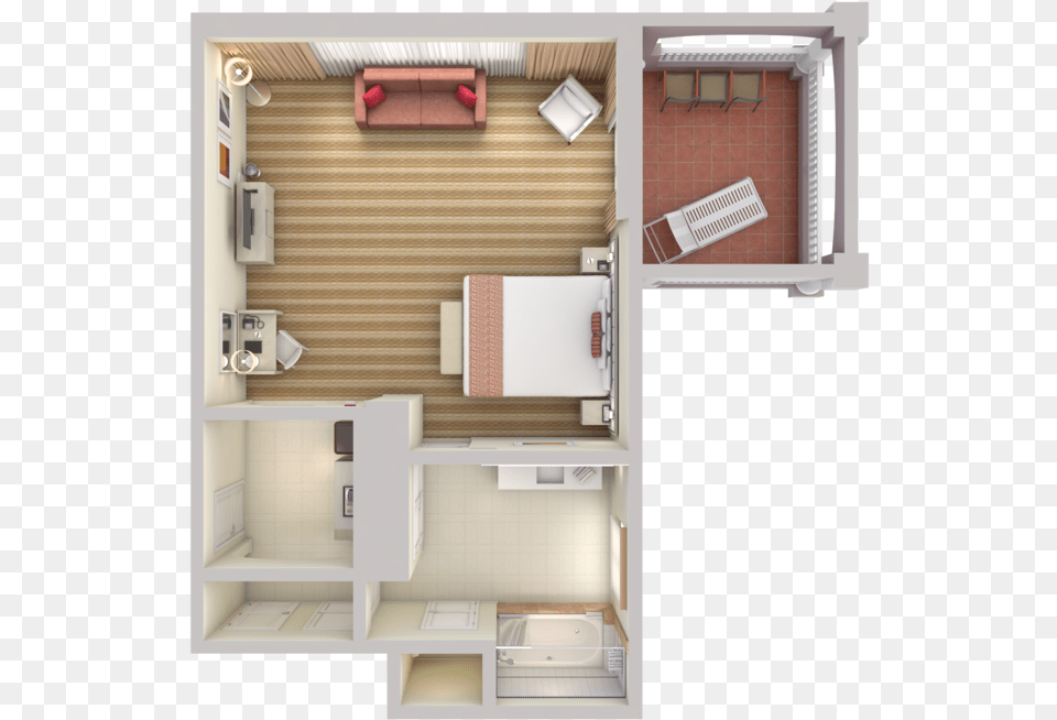 Living Room With Sea Views Definition Type V 3d Floor Plan Bedroom, Indoors, Interior Design Free Transparent Png