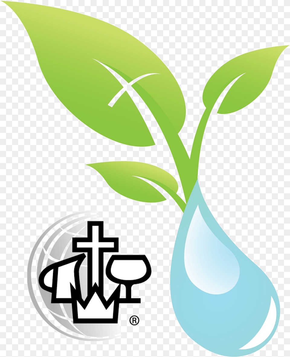 Living Water Church Christian And Missionary Alliance Logo, Green, Leaf, Plant, Herbal Free Transparent Png