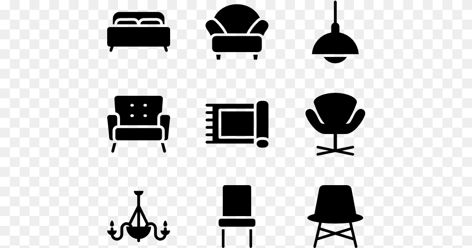 Livingroom Icon Packs Furniture Icon, Gray Free Transparent Png