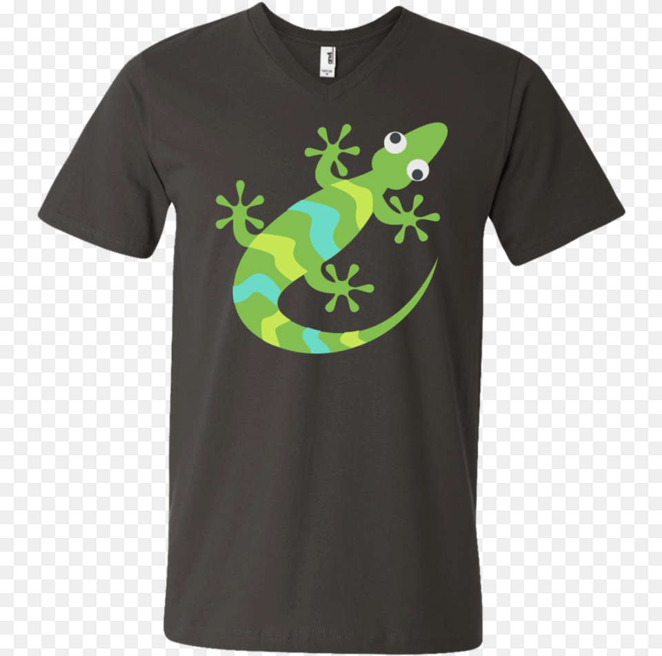 Lizard Emoji Men39s V Neck T Shirt, Animal, Clothing, Gecko, Reptile Free Png