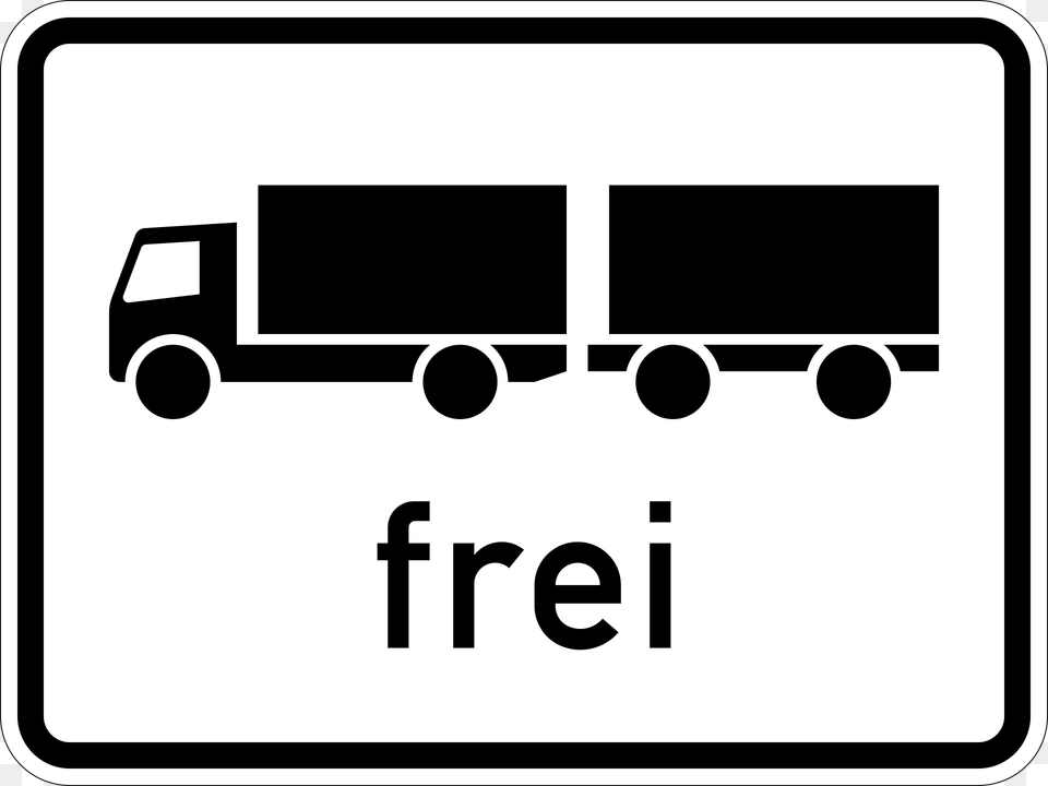 Lkw With Trailer Permitted Clipart, Sign, Symbol, Transportation, Van Free Png Download