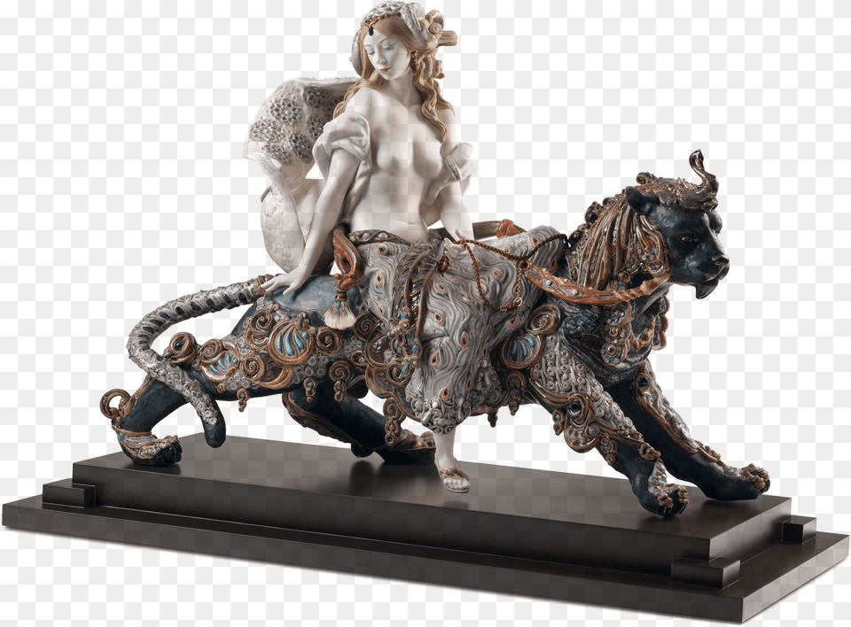 Lladro Bacchante On A Panther, Figurine, Wedding, Person, Adult Free Png