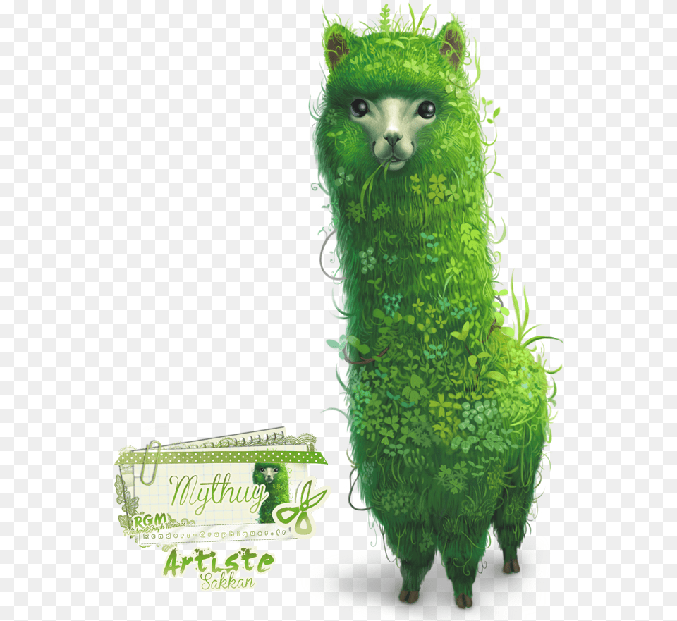 Llama, Green, Animal, Bird Free Png