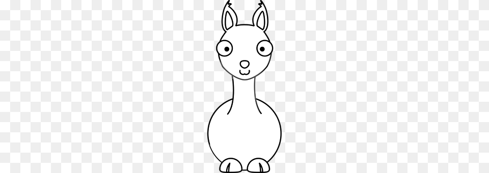 Llama Stencil, Animal, Deer, Mammal Png Image